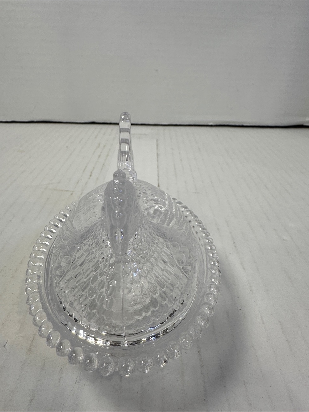 Clear Glass chicken Covered Dish with Handle - Decorative Home Accent